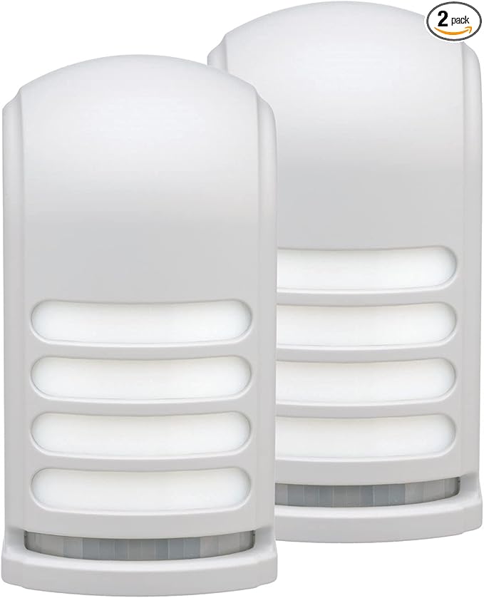 Xodus Innovations BL706 Battery Operated Motion Activated LED Deck and Stair Light, Outdoor or Indoor Use, Weather Resistant (White) Pack of 2