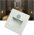 4Pcs Motion Sensor Stair Lights 3W Recessed LED Step Light 3000K Indoor Stair Step Wall Lamp Staircase Bedroom Decoration 1Pcs White
