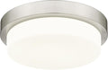 Flush Mount Ceiling Light, 13inch Close to Ceiling Light Fixtures 24W 2200LM Dimmable 2700K/3000K/4000K/5000K/6000K LED Ceiling Lamp for Kitchen Bedroom Hallway, Brushed Nickel, AD-22008-L-SN