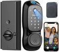 Camcamp Smart Door Lock,Fingerprint Keyless Entry Door Lock with Camera&Doorbell,Built-in Wi-Fi Deadbolt Smart Lock for Front Door,2-Way Audio,App Control,8Months Battery,Auto Locking,IP66Waterproof
