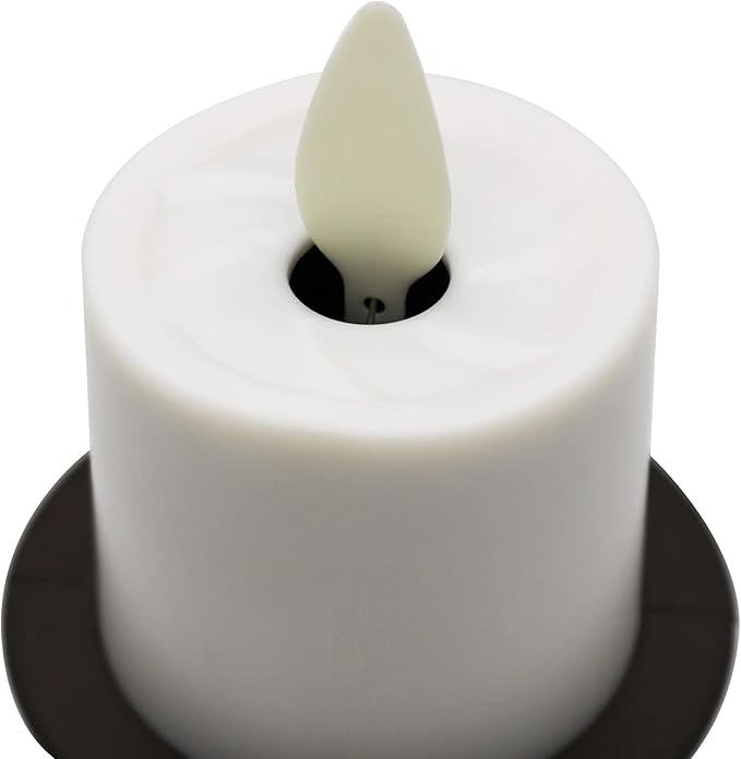 Luminara Flameless Candle Nightlight w/Dusk to Dawn Light Dark Auto Sensor, Bronze Wall Plug Indoor Night LED Light w/Real-Flame Effect Technology, Bathroom Bedroom Hallway, No Remote Needed