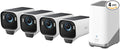 eufy Security eufyCam S3 Pro 4-Cam Kit, Solar Camera Outdoor Wireless, MaxColor Night Vision, 4K Security Camera with Solar Panel, Face Recognition AI, Expandable Local Storage, No Monthly Fee