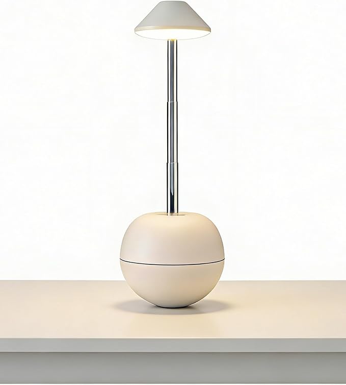 yadoker Tumbler Table Lamp with Remote, Cordless Touch Bedside Lamp, Rechargeable USB Small Lamp for Nightstand, Multiple Colors Dimmable Mushroom Shape Night Light for Nursery, Bedroom