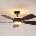 Roomratv Ceiling Fans with Lights,46 Inch,Remote Control,Night Light,Dimmable,Reversible,Noiseless,6 Speeds,Timer,Black Modern Ceiling Fan for Living Room,Bedroom,Kitchens,Kis room,Outdoor Patio