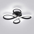 ADISUN Modern LED Ceiling Light, 6000K Semi Flush Mount Ceiling Light Fixture for Living Room, Close to Ceiling Light Fixtures for Bedroom, Corridor, Aisle, Hallway - Indoor Lamp, Black