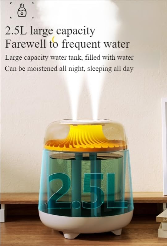 2500ml（88oz） Essential Oil Aroma Diffuser, Large Capacity Double Spray Humidifier with 7 Colorful Flame Lights for Large Room,Office,Home,Spa,Yoga,Bedroom,Gym (White)