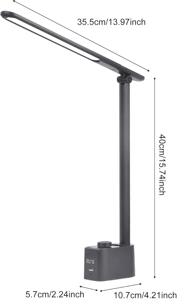 Pssopp LED Desk Lamp, 5 Color Temperatures Adjustable 18W Eye Caring Table Reading Lamp for Home Study and Office (T221012)