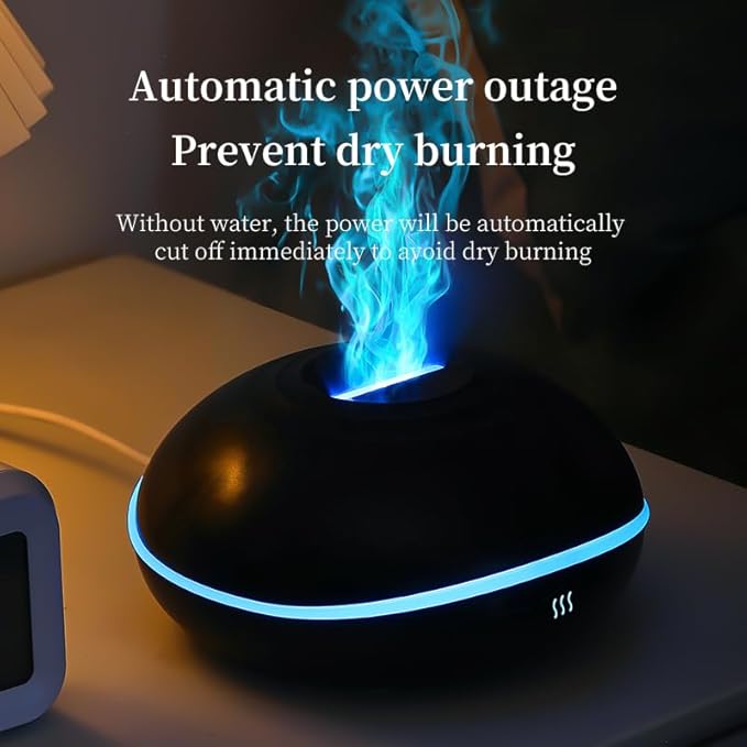 Essential Oil Diffusers Ultrasonic UFO Aromatherapy Diffuser, Ultrasonic Diffuser, Cool Mist Humidifier, 7 Colors LED Lights Changing for Home, Office, Spa 200ml (Black)