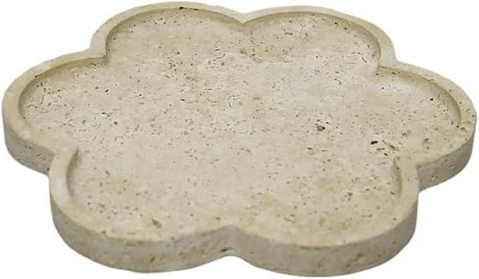 Modern Style Marble Tray Organizer - Modern Stone Decoration for Living Room, Dining Table, Office - Stylish Key and Jewelry Holder(Beige22)