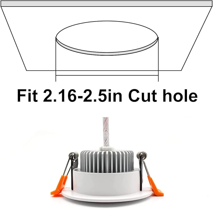 YGS-Tech 2 Inch LED Recessed Lighting, Dimmable Downlight 3W(35W Halogen Equivalent), CRI80, 5000K Daylight White Ceiling Light with LED Driver(4 Pack)