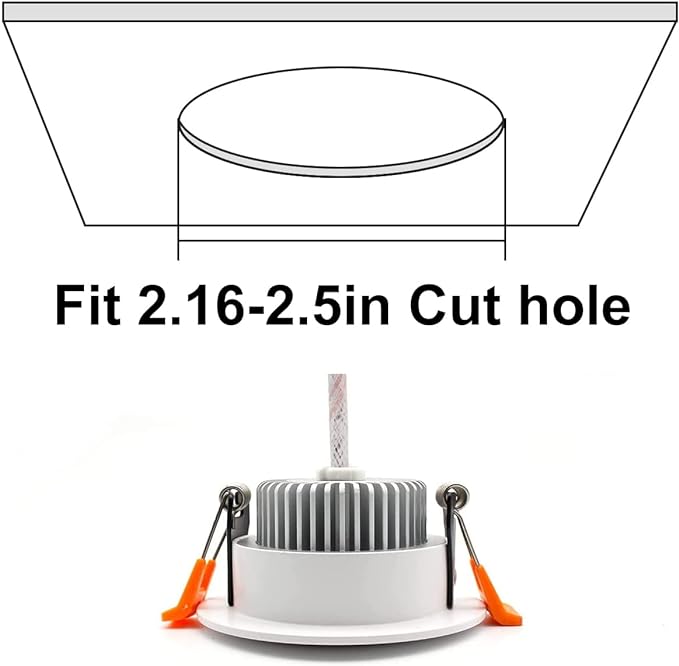 YGS-Tech 2 Inch LED Recessed Lighting, Dimmable Downlight 3W(35W Halogen Equivalent), CRI80, 3000K Warm White Ceiling Light with LED Driver(10 Pack)