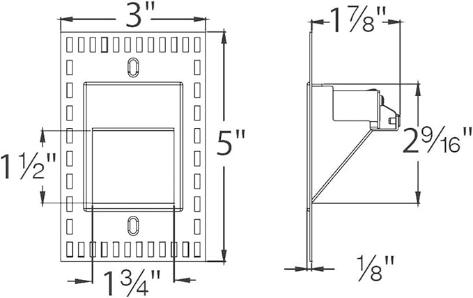 WAC Landscape Lighting, LEDme 120V LED Vertical Invisible Trim Step and Wall Light Red Built-in LED in White