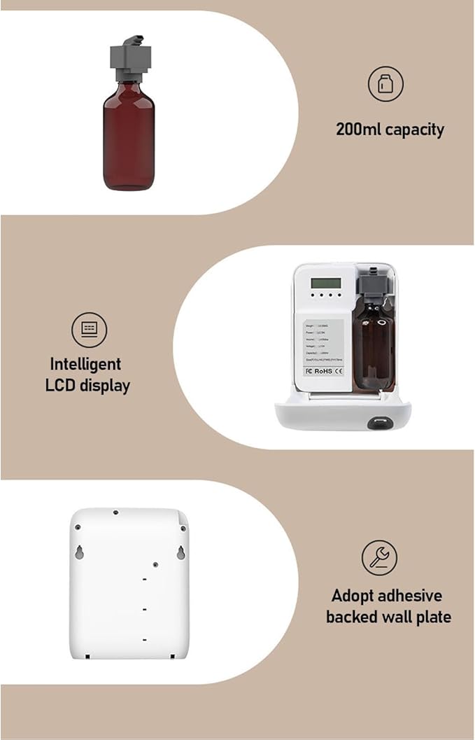 Essential Oil Diffuser, 200ml Smart Scent Air Machine Timing Function APP Control Relaxing Aromatherapy Fragrant Oil Humidifier Vaporizer Cold Air Diffuser for Home