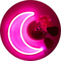 YAOZHOU LED Pink Moon Neon Light, Cute Neon Moon Sign,Christmas Room Decor Battery or USB Powered 5V Art LED Decorative Lights Night Lights Indoor for Home, Bedroom, Office,Dorm,Party (Pink Moon)