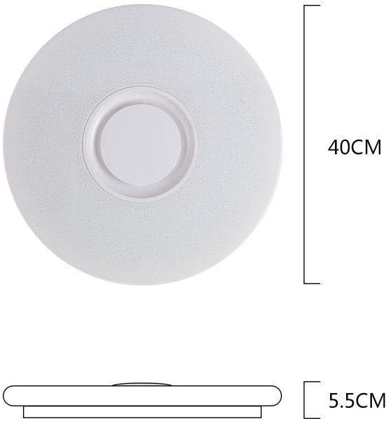 Upgrade WiFi Music Ceiling Light with Bluetooth Speaker and Remote Control, 15 inch Dimmable Ceiling lamp Compatible with Alexa and Google Home 36W RGB Family Party Lights for Bedroom Living Room