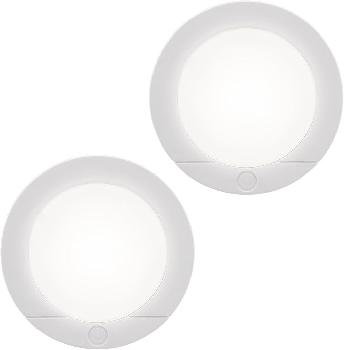 Energizer Wireless LED Puck Lights, Battery Operated Touch/Tap Stick on Lights, Under Cabinet, Ideal for Kitchen Cabinets, Closets, Garage 2 Pack, 81544