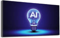 Wibinuki Wall Art Wall Decor Wall Paintings Artificial Intelligence IDEA. Light Bulb AI Idea for Living Room Bedroom Bathroom Home Decor Can Be Hung Directly 20"x 40"