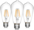 LED Edison Bulb,Antique 40W Vintage Bulb,E26 Non Dimmable Led Bulb 450 Lumens 2700K, Warm White, Pack of 3