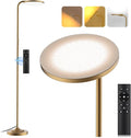 36W LED Floor Lamp, Super Bright Standing Lamp, Modern Stepless Dimmable Torchiere Tall Lamp with Remote Control, 350°Rotating Head Reading Floor Lamp for Living Room, Bedroom, Office