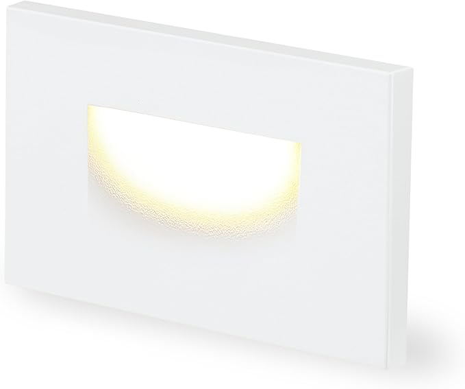 CLOUDY BAY 120V Dimmable LED Indoor Outdoor Step Light,3000K Warm White Stair Lights,White