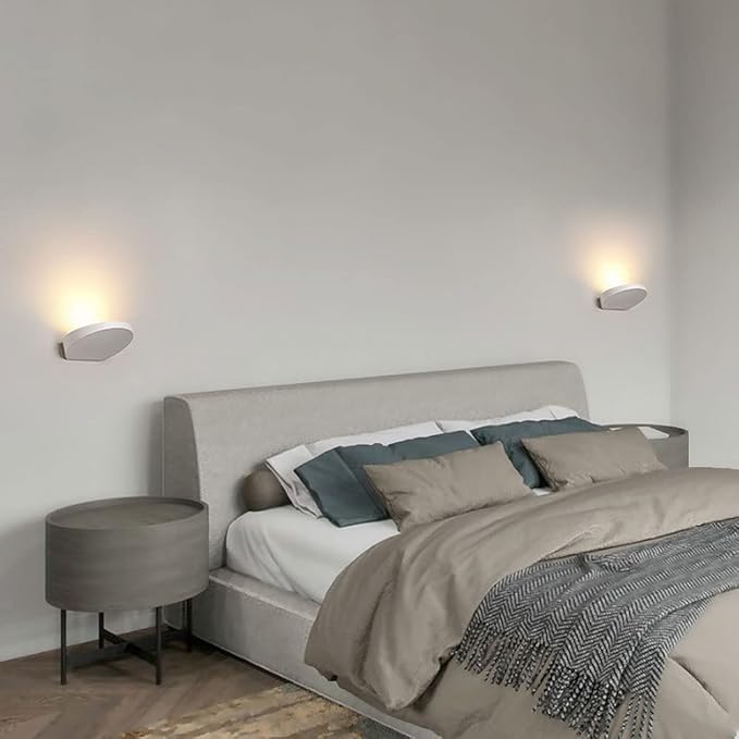 Set of 2 Warm White 3000K LED Stair Lights - 5W Indoor Wall Sconces for Living Room, Bedroom, Bedside - Art Gallery Picture e Lighting