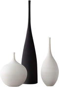 White Black Ceramic Vase Set, Modern Minimalist Ornaments Living Room Home Decor Decoration,Set 1(A+B+E)