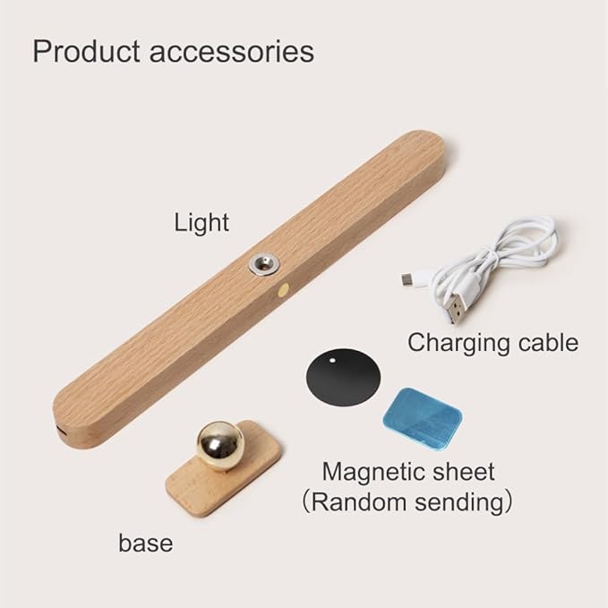Led Rechargeable Bathroom Light Fixtures Three-Level Dimmable Touch Control Vanity Lights,Magnetic Vanity Light Bar for Bathroom Living Room Bedroom