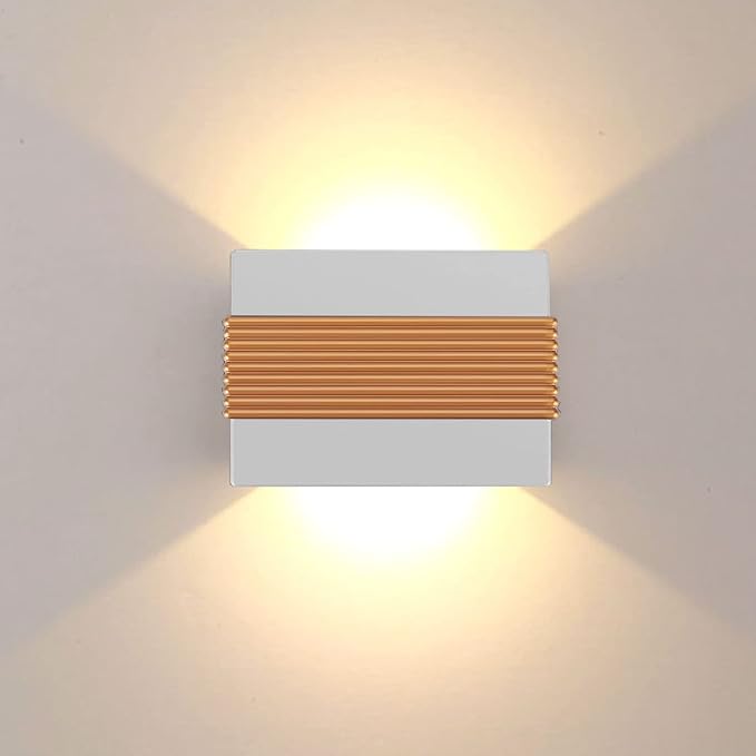 Kawell Modern LED Wall Sconces Up Down LED Wall Light Indoor Outdoor Creative LED Wall Lamp 10W Hallway Wall Mounted Lighting Fixtures for Bedroom Living Room Stairs Porch, Warm White