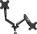 AEONS Dual Monitor Stand up to 32 inches Screen, Load-Bearing Max 22 lbs Each Gas Spring Pneumatic Arm, Adjustable Dual Monitor Mount, Max VESA 100x100mm, Black