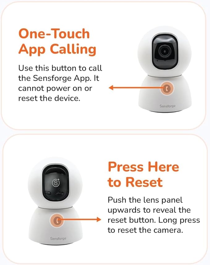 SensForge 2.5K Pan-Tilt Security Camera, 360° Dual-Band WiFi Camera for Home, Free AI Human & Pet Detection, 2-Day Cloud + 64GB SD Storage, Two-Way Talk, Optional AI + Storage Upgrade (2, White)