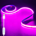 COB LED Strip Lights Pink 3.28ft, 5V Dimmable LED Light Strip, Flexible USB Light Strip for Cabinet, TV Backlighting, Bedroom, Kitchen, Home DIY Lighting
