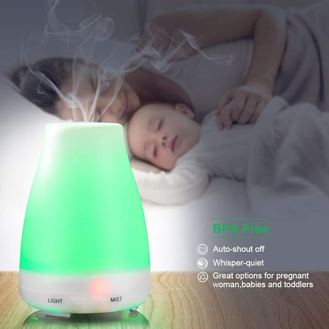 Humidifier for Bedroom Large Room, 9L/2.4Gal Top Fill Water Tank, KELOPA® Cool Mist Ultrasonic Air Humidifiers with Essential Oil, Adjustable 360° Nozzle, Quiet, for Home Baby room Office Plants