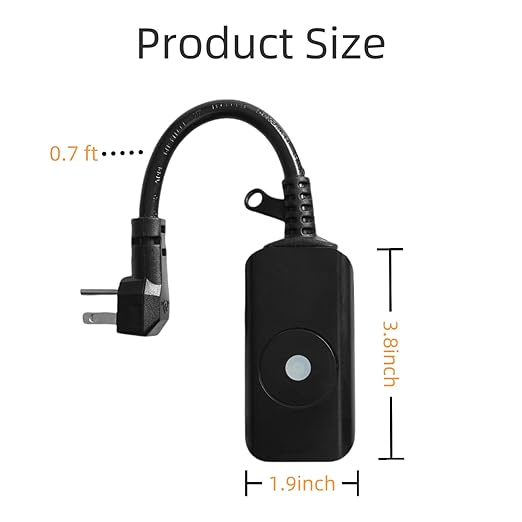 5GHz & 2.4 GHz Smart WiFi Plug, Outdoor Use, IP44 15 Amps,One Grounded Outlet, Heavy Duty, Alexa and Google Home Assistant, ETL Listed