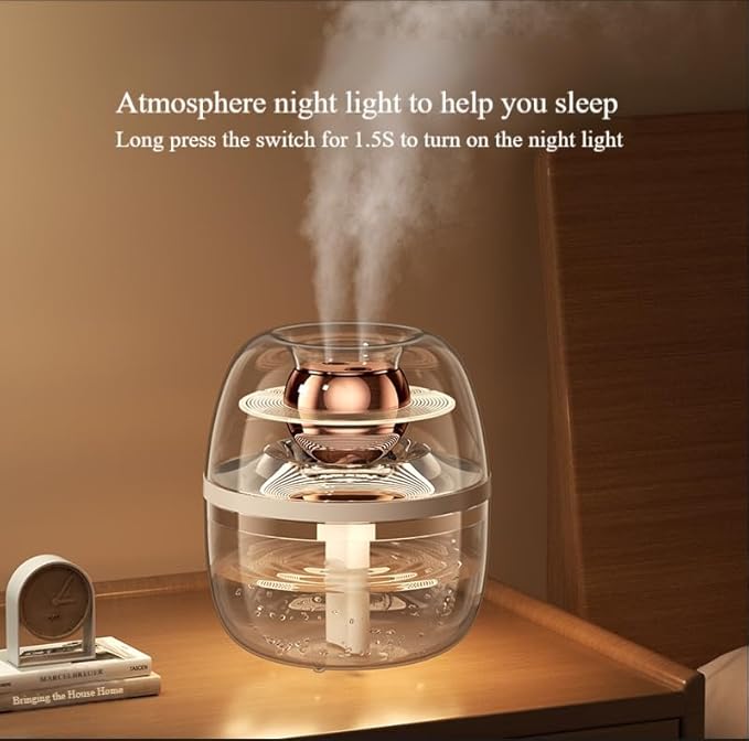 105 oz (3000ml) Essential Oil Aromatherapy Diffuser, Transparent Dual Spray Large Capacity Humidifier with Night Light for Large Rooms, Office, Home, Spa, Yoga, Bedroom, Gym (Green)
