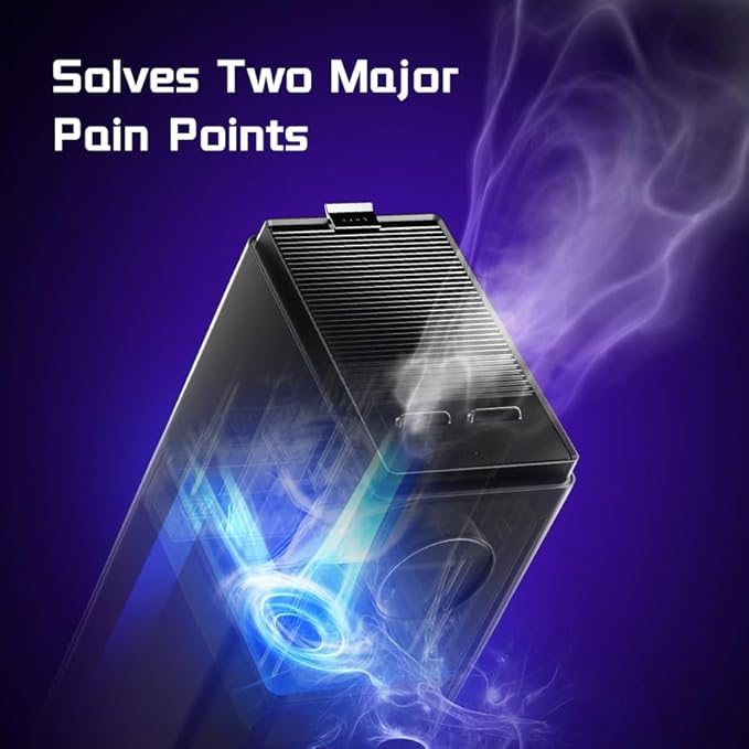 13L Top Fill Cool Mist Humidifier, Smart Remote Control, Large Room Coverage, 32-inch Tower Design, Color-Coded Display