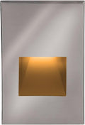 WAC Landscape Lighting, LEDme 120V LED Vertical Indoor and Outdoor Step and Wall Light Amber 1800K LED in Stainless Steel