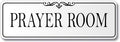 Acrylic Prayer Room Sign - Elegant White Self-Stick for Home Prayer Corners, Religious Centers, and Place of Worship, 3x9 Inch