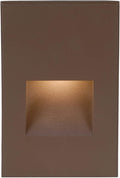 WAC Landscape Lighting, LEDme 120V LED Vertical Indoor and Outdoor Step and Wall Light 3000K Built-in LED in Bronze