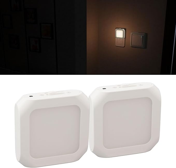 Hyuduo LED Night Light Auto Warm Lighting Plug in Sensor LED Night Light 110-220V (US Plug)