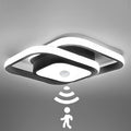 Motion Sensor LED Ceiling Light Indoor, 36W Cool White Mount Motion Activated Light Fixture Modern Flush Mount Ceiling lamp for Closet Laundry Bathroom Hallway Stair Porch Basement. (Square)
