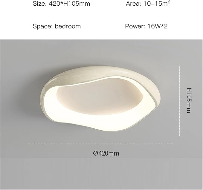 Modern Bedroom Ceiling Light Minimalist Interior Intelligent Lamp Living Room Bar Counter Home Decoration Lighting Fixture Contemporary(White-42cm)