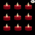 Tea Lights Flameless Battery Operated Candles-24 Pack Red LED Flickering Votive Candle Long Lasting 200 Hours, Realistic and Bright for Seasonal Festive Celebrations Decoration