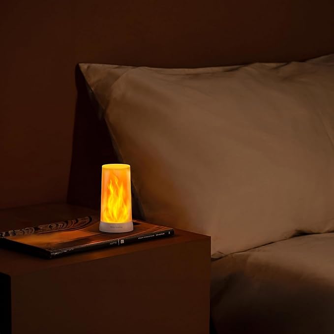 Upgraded LED Flame Light with Upside Down Effect, Remote Timer & 4 Modes, Rechargeable Battery Operated Waterproof Flameless Candles for Indoor Outdoor, 1 PCS