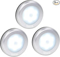 3 Pcs Motion Sensor Light Indoor, Searik Magnetic LED Night Light Battery Powered Step Lights Stair Closet Light Under Cabinet Lighting Stick On Anywhere Lamp for Home Kitchen Hallway Cabinet Bathroom