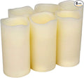 H-BLOSSOM Flickering Flameless Candles Battery Operated Real Wax Pillar Candles LED Candles with Cycling 5H Timer Pack of 6 (3" x 6")
