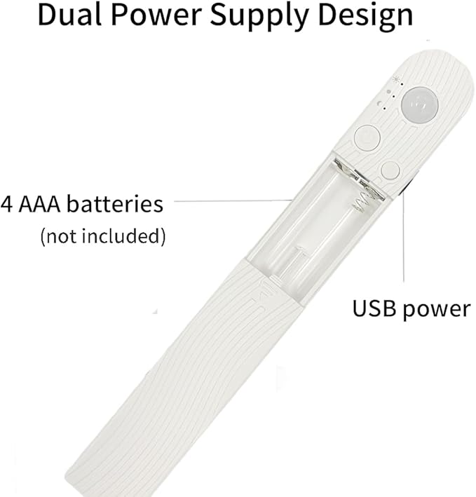 5V Motion Sensor COB LED Strip Lights,Time-Delay and Brightness Adjustable,Two Power Supply Options: Batteries(Not Included) or USB,6.56FT/2M,Warm White 3000K,320LEDs/M,for Kitchen Cabinet