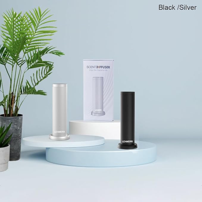 Smart Aroma Diffuser with Bluetooth & WiFi,Coverage: 1399 sq ft,Air Purifier for Home Hotel Store, APP Control Waterless Essential Oil Diffuser, Black
