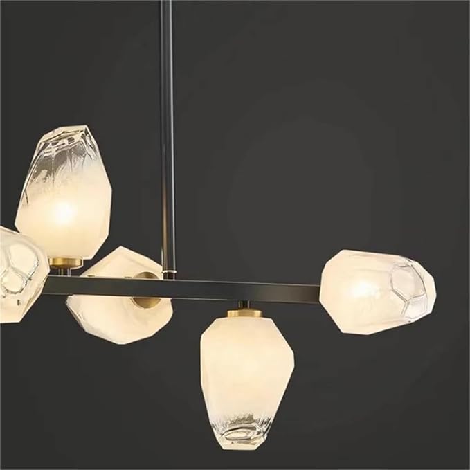 Pendant Lights Nordic Smart Home Decoration Pendant Light, Living Room Dining LED Indoor Lighting Fixtures,Elegant(Warm White,Blacks 12 Heads)