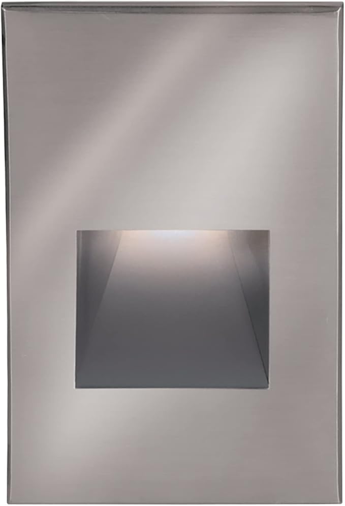 WAC Landscape Lighting, LEDme 120V LED Vertical Indoor and Outdoor Step and Wall Light 3000K Built-in LED in Stainless Steel