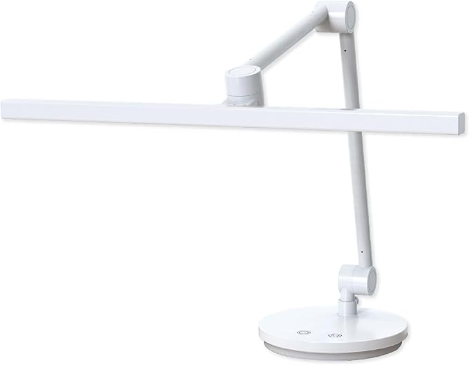 ArchDesk 18.9’ Desk Lamp: Dim, Warm~Cool White Adjustable, Anti-Glare, Sensor, 10W LED, Eye Protection, Foldable, Perfect for Painting, Design, Work, Study, Reading & Office (White)